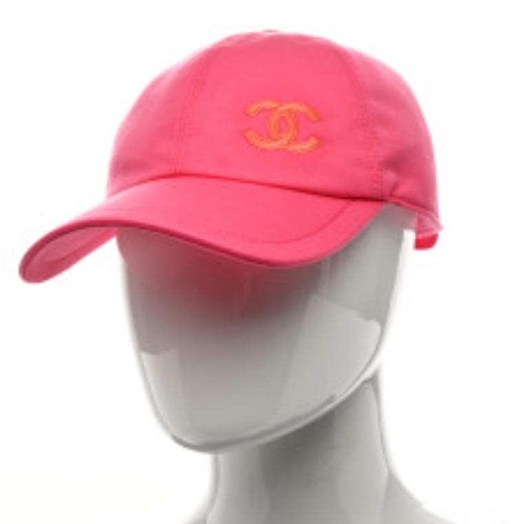 CHANEL | Accessories | Chanel Cc Embroidered Logo Pink Cotton